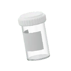 Medicine Bottle - white cap - PNG