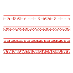 Geometric Border Patterns - decorative - High Resolution PNG