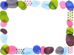 Colorful Water Droplets Border - geometric shapes - High Resolution PNG