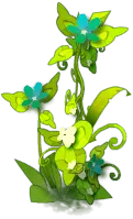 Green Vine Flowers - nature - PNG