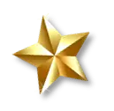 Gold Star - gold - five-pointed - PNG