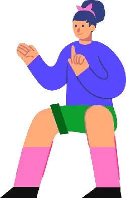 Girl in purple top and green shorts - girl - Free PNG