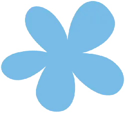 Blue Flower - simple - Curated PNG