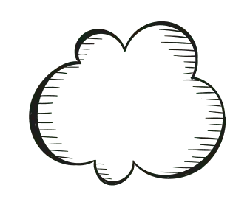 Cloud - black - line - Lossless PNG