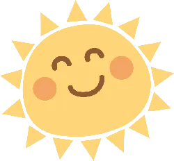 Smiling Sun - Transparent Background PNG