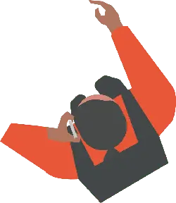 Person on the phone - action - High Resolution PNG