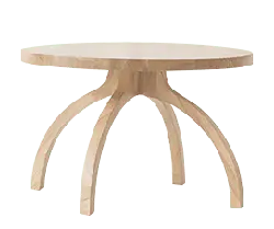 Round Wood Table - Designer Recommended PNG