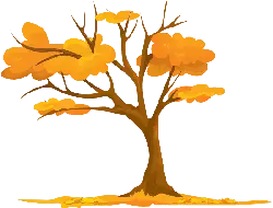Autumn Tree - orange - PNG Images