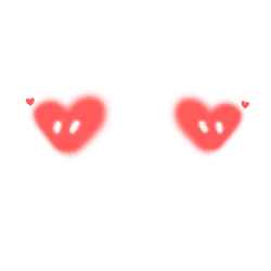 Glowing Heart Eyes - heart shape - No Watermark PNG