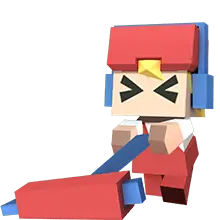 Pixel Art Character - red - PNG