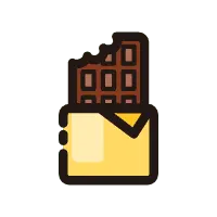 Chocolate Bar - twist packaging - No Background PNG