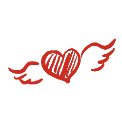 Heart with Wings - red - wings - PNG