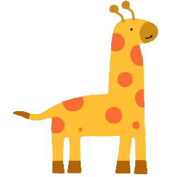 Giraffe - red - PNG Images