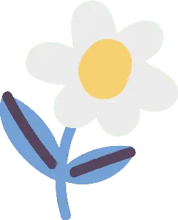 Cartoon Flower - line - High Resolution PNG