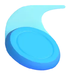 Frisbee - blue - Transparent Background PNG