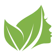 Green Leaves and Female Profile - nature - Free PNG