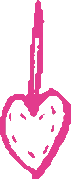 Pink Key Heart Pattern - key - Transparent Background PNG