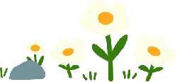 Cartoon Flowers - simple - No Watermark PNG