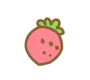 Strawberry - green - cute - High Resolution PNG