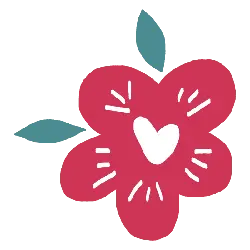 Heart Flower - pink - High Resolution PNG