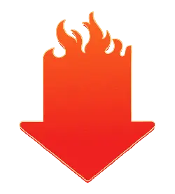 Flame Arrow - red - No Background PNG