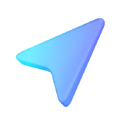 Blue Arrow - minimalistic - gradient - Free PNG