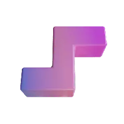 Gradient Pink Cuboid - geometric shape - No Background PNG