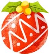 Christmas Ornament - red - circle - Lossless PNG