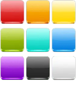 Colorful Buttons - smooth - Transparent Background PNG