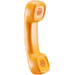 Telephone Handset - orange - PNG