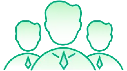 Three Green Character Icons - green - High Resolution PNG