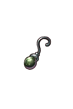 Green Gem Hook Amulet - magic - Free PNG