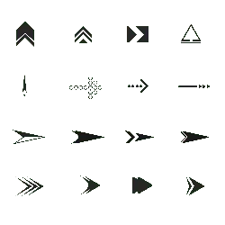Arrow Icon Set - minimalistic - Transparent Background PNG
