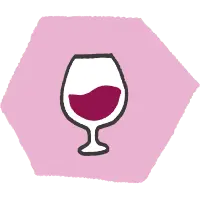 Wine Glass - hexagon - No Background PNG