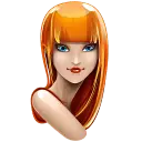 Orange Long Hair Cartoon Character - orange - Transparent Background PNG