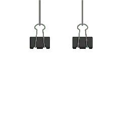 Paperclip - office - gray - Transparent Background PNG