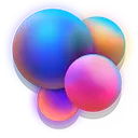 Colorful Spheres Combination - geometric shapes - High Resolution PNG