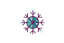 Snowflake - symmetrical - purple - High Resolution PNG