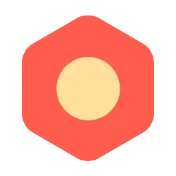 Red Hexagon - design element - Free PNG
