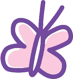 Butterfly - purple - pink - Transparent Background PNG