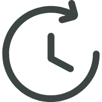 Rotating Arrow Clock - symbol - Transparent Background PNG