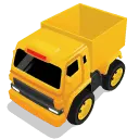 Toy Truck - yellow - High Resolution PNG