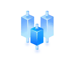 Blue Cube - simple - tech feel - High Resolution PNG