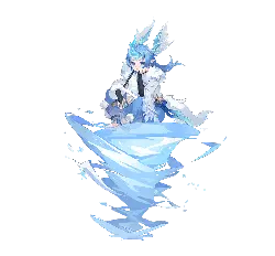 Ice Fairy - magic - blue hair - Transparent Background PNG