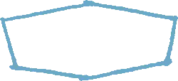 Blue Pentagon - geometric shape - Transparent Layer PNG