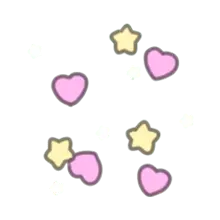 Heart and Star Patterns - pink - Free PNG