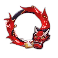 Red Demon Head Ring - red - Transparent Background PNG