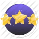 Three Star Badge - stars - No Watermark PNG