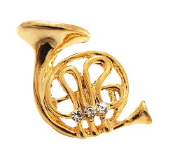 French Horn Brooch - instrument - PNG Images