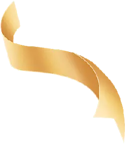 Gold Ribbon - design element - PNG